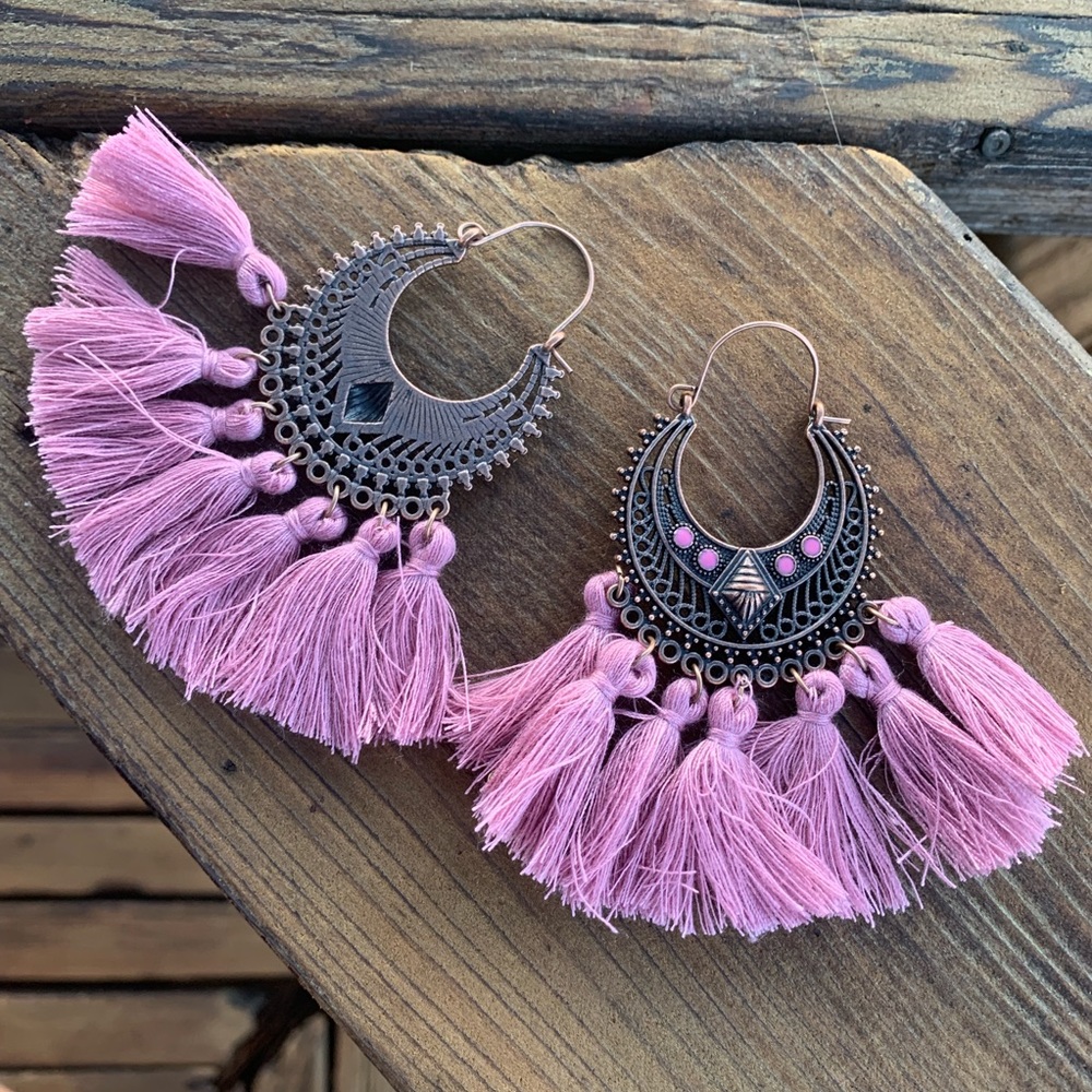 ✶ CHEROKEE Tassel Earrings - Picture 5 of 6